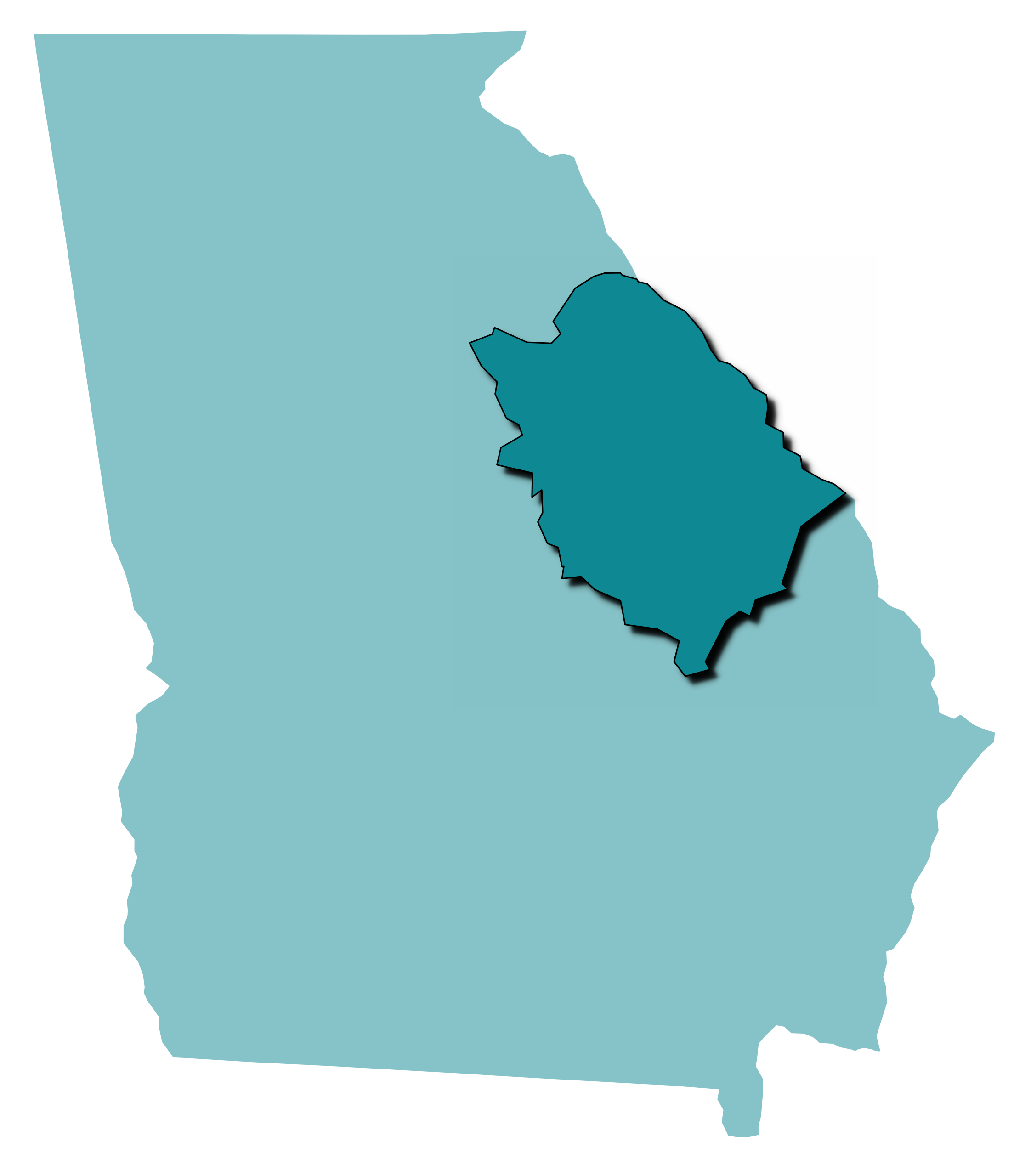 East Georgia region map