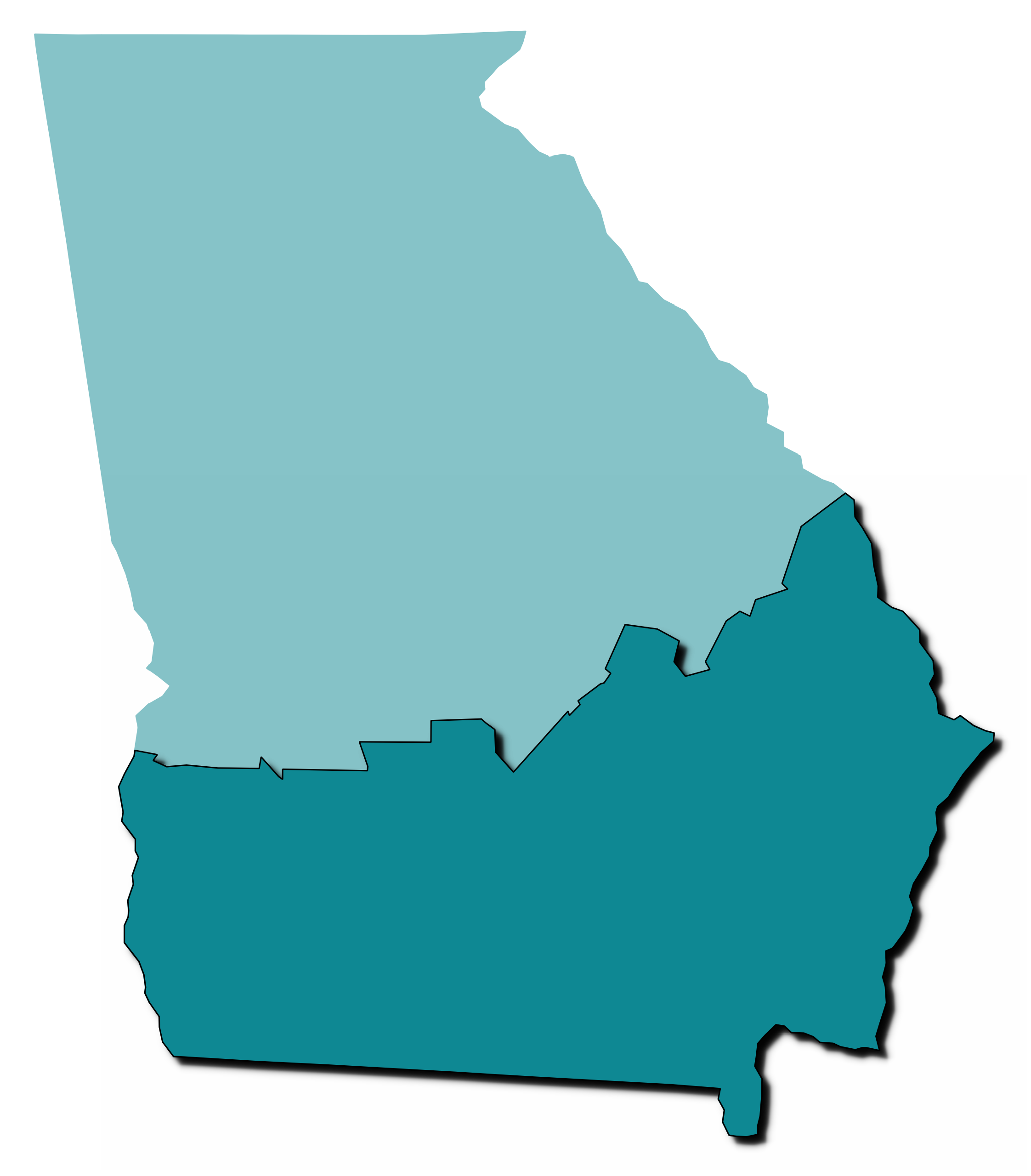 South Georgia region map